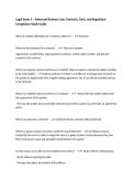 Legal Exam 3 &ndash; Advanced Business Law&comma; Contracts&comma; Torts&comma; and Regulatory Compliance Study Guide