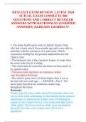 HESI Exit Exam Review Latest 2024 Complete 400 Questions and Correct Detailed Answers with Rationales Verified Nursing Exam Prep A&plus;&NewLine;