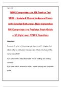 NGN COMPREHENSIVE RN PRACTICE TEST 2026 &vert; NEXT GEN NCLEX EXAM PREP WITH ANSWER RATIONALE