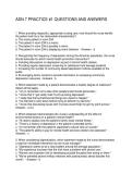 ADN 7 PRACTICE &num;1 QUESTIONS AND ANSWERS