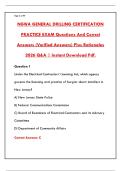 NGWA GENERAL DRILLING CERTIFICATION PRACTICE EXAM QUESTIONS AND CORRECT ANSWERS 
