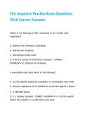 Fire Inspector Practice Exam Questions With Correct Answers&period;