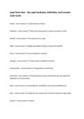 Legal Terms Quiz &ndash; Key Legal Vocabulary&comma; Definitions&comma; and Concepts Study Guide