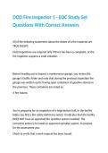 DOD Fire Inspector 1 - EOC Study Set Questions With Correct Answers