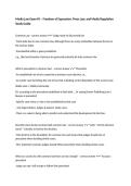 Media Law Exam &num;1 &ndash; Freedom of Expression&comma; Press Law&comma; and Media Regulation Study Guide
