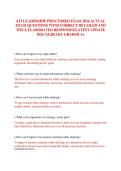 ATI LEADERSHIP PROCTORED EXAM 2026 ACTUAL EXAM QUESTIONS WITH CORRECT DETAILED AND WELL ELABORATED RESPONSES&sol;LATEST UPDATE 2026 &sol;ALREADY GRADED A&plus;
