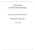 Samenvatting Bloed 1 &vert; UA &vert; 2025&sol;26