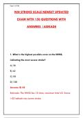 NIH STROKE SCALE NEWEST UPDATED EXAM 2026 &vert; 150 QUESTIONS WITH VERIFIED ANSWERS &vert; CERTIFICATION PRACTICE TEST
