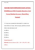 NLN NEX MATH ENTRANCE EXAM&colon; COMPLETE STUDY GUIDE & PRACTICE QUESTIONS