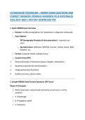 ULTRASOUND TECHNICIAN &ndash; ARDMS EXAM QUESTIONS AND &NewLine;CORRECT ANSWERS &lpar;VERIFIED ANSWERS&rpar; PLUS RATIONALES &NewLine;2026-2027 Q&A &vert; INSTANT DOWNLOAD