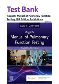 Test Bank for Ruppel&rsquo;s Manual of Pulmonary Function Testing 12th Edition&comma; By Mottram&vert;&vert;Complete Guide A&plus;&vert;&vert;Latest Edition