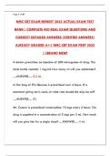 NMC CBT EXAM NEWEST 2025 ACTUAL EXAM TEST BANK &vert; LATEST 2025 NURSING & MIDWIFERY COUNCIL COMPUTER-BASED TEST PRACTICE QUESTIONS