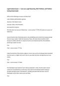 Legal Analysis Exam 1 &ndash; Case Law&comma; Legal Reasoning&comma; IRAC Method&comma; and Problem-Solving Study Guide