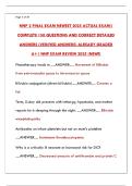 NNP 2 FINAL EXAM 2025 &ndash; NEWEST ACTUAL EXAM QUESTIONS AND ANSWERS &lpar;VERIFIED&rpar;
