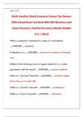 NC HEALTH INSURANCE LICENSE TEST NEWEST 2025 ACTUAL EXAM TEST BANK &vert; 200 QUESTIONS & ANSWERS &plus; EXPLANATIONS