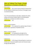 Intro to Federal Tax Exam 2 Exam Questions & Answers &lpar;Grade A&plus;&rpar;&period;docx&NewLine;&NewLine;