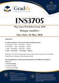 INS3705 May June Portfolio &lpar;ANSWERS&rpar; Semester 1 2026 - Due May 28 2026