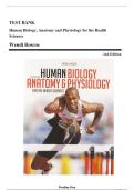 TEST BANK FOR Human Biology&comma; Anatomy and Physiology For the Health Sciences 2nd Edition By Roscoe All Chapters 1-24&period;ISBN&colon; 9780176739157 COMPLETE GUIDE ALL CHAPTERS COVERED 100&percnt; VERIFIED A&plus; GRADE ASSURED&excl;&excl;&excl;&excl;&excl; NEW LATEST UPDATE&excl;&excl;&excl;&excl;&excl;