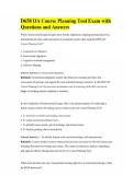 D658 OA Course Planning Tool Exam with Questions and Answers