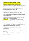 Saunders Mental Health Exam Questions & Answers &lpar;Grade A&plus;&rpar;&period;docx&NewLine;&NewLine;