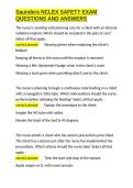 Saunders NCLEX SAFETY EXAM QUESTIONS AND ANSWERS&period;docx&NewLine;&NewLine;