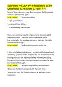 Saunders NCLEX-PN 8th Edition Exam Questions & Answers &lpar;Grade A&plus;&rpar;&period;docx&NewLine;&NewLine;