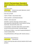 NCLEX Pharmacology &lpar;Saunders&rpar; Exam Questions & Answers &lpar;Grade A&plus;&rpar;&period;docx&NewLine;&NewLine;