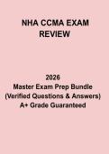 NHA CCMA Exam Review &ndash; Complete Practice Questions&comma; Answers & Study Guide PDF