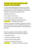 Nursing Final Exam &lpar;questions with answers from Saunders&rpar;&period;docx&NewLine;&NewLine;