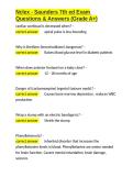 Nclex - Saunders 7th ed Exam Questions & Answers &lpar;Grade A&plus;&rpar;&period;docx&NewLine;&NewLine;
