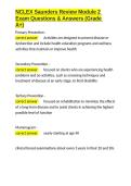 NCLEX Saunders Review Module 2 Exam Questions & Answers &lpar;Grade A&plus;&rpar;&period;docx&NewLine;&NewLine;