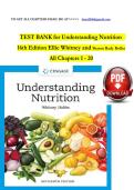 TEST BANK for Understanding Nutrition 16th Edition Ellie Whitney and Sharon Rady Rolfes