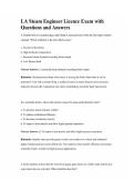 LA Steam Engineer Licence Exam with Questions and Answers