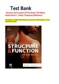 Test Bank - Structure and Function Of The Body 17th Edition Author&colon; Kevin T&period; Patton&comma; Thompson&comma; Williamson All Chapters&lbrack;1-22&rsqb; With Verified Questions And Answers 100&percnt;Complete A&plus; Guide Newest Version 2026