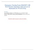 Emergency Nursing Exam 2026&sol;2027&colon; 100 NGN Questions