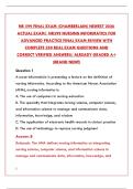 NR 599 FINAL EXAM &ndash; COMPLETE STUDY GUIDE & ACTUAL EXAM Q&A