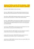 American Politics and the US Constitution - C963 WGU Questions with Correct Answers 2026-2027