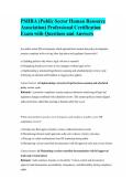 PSHRA &lpar;Public Sector Human Resource Association&rpar; Professional Certification Exam with Questions and Answers
