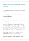 Phi Beta Sigma Exam Questions With Complete Solutions