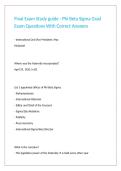 Final Exam Study guide - Phi Beta Sigma Grad Exam Questions With Correct Answers