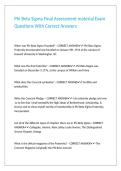 Phi Beta Sigma Final Assessment material Exam Questions With Correct Answers&period;