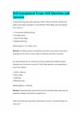 Soil management Exam with Questions and Answers