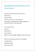 Oral pathology final exam questions with correct answers&period;