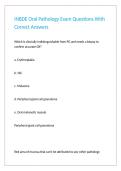 INBDE Oral Pathology Exam Questions With Correct Answers