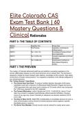 Elite Colorado CAS Exam Test Bank 2026&sol;2027 &vert; 40&plus; Mastery Questions&comma; Clinical Rationales & DORA Jurisprudence Guide