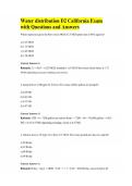 Water distribution D2 California Exam with Questions and Answers