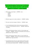 Intuit Bookkeeping Professional Certificate &NewLine;Actual Exam Study Questions with Expert &NewLine;Graded A&plus; Answers &vert; Latest Edition 