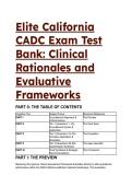 Elite 2026&sol;2027 California CADC Exam Test Bank &vert; ASAM 4th Ed&comma; CCAPP Ethics&comma; & IC&RC &lpar;40&plus; Q&A with Rationales&rpar;