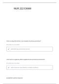 NUR 222 WEEK 4 QUESTIONS WITH COMPLETE SOLUTIONS