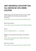 ARMY AEROMEDICAL EXAM SCRIPT 2026&NewLine;FULL QUESTION SET WITH VERIFIED&NewLine;SOLUTIONS&NewLine;